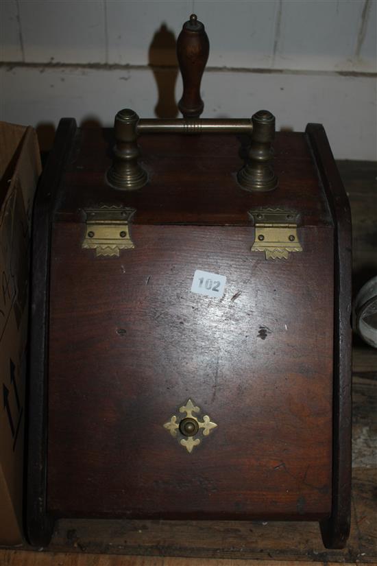 Coal scuttle & copper watering can
